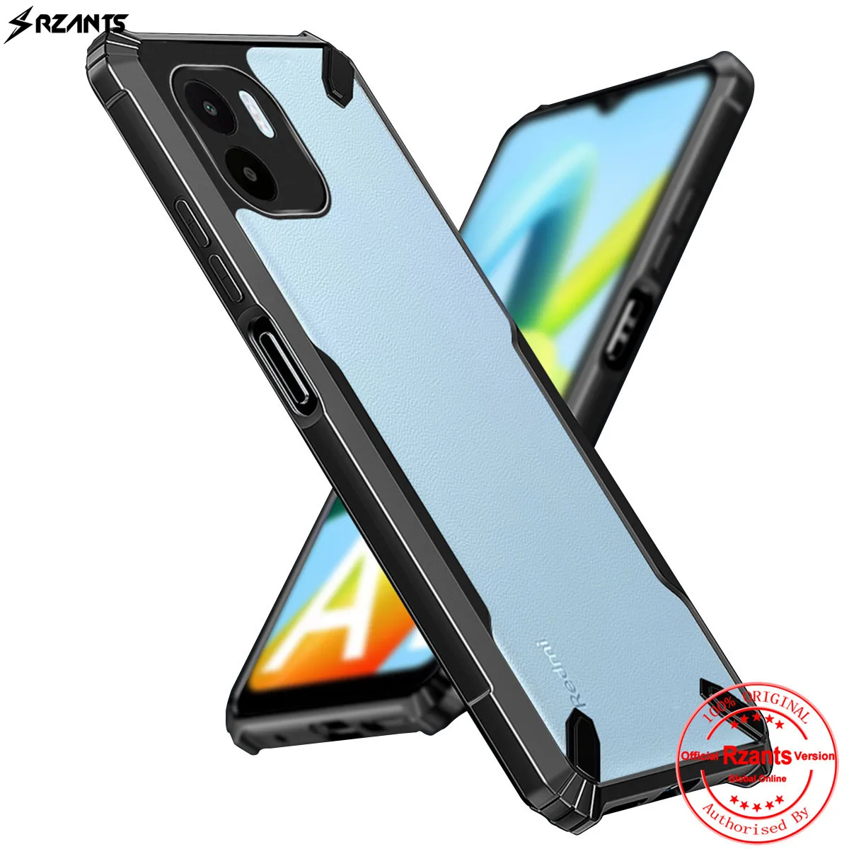 

Rzants For Xiaomi Redmi A1 4G A1 Plus Case Hard [Bull] Shockproof Slim Crystal Clear Cover Funda Thin Casing