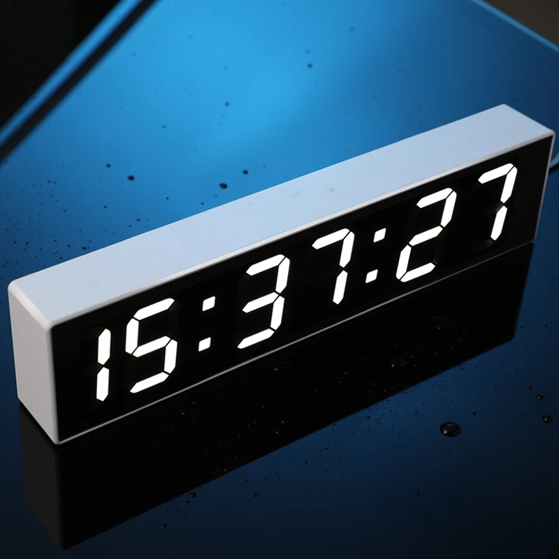 

Calendar Electronic Night Light Portable Bedside Led Alarm Clock Wake Up Light Sunrise Led Alarm Clocks Temperature Clock II50NZ