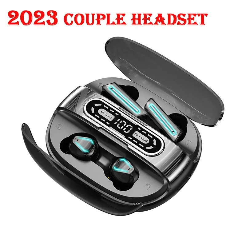 2023 M56 TWS Bluetooth Couple Headphones 2000mAh Charging Box Wireless Earphones Waterproof Four Earbuds PK M21 M22 Headsets