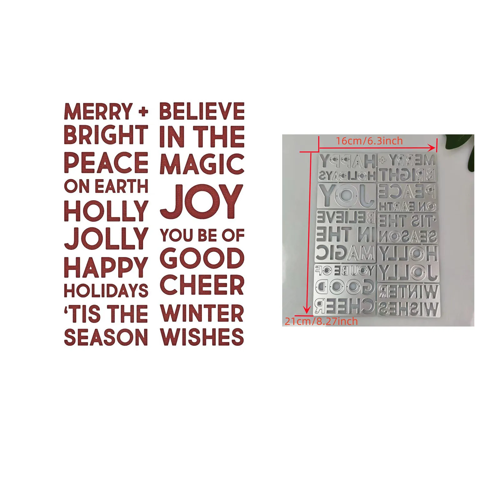 JOLLY ALPHABET рождественские украшения металлические трафареты для скрапбукинга