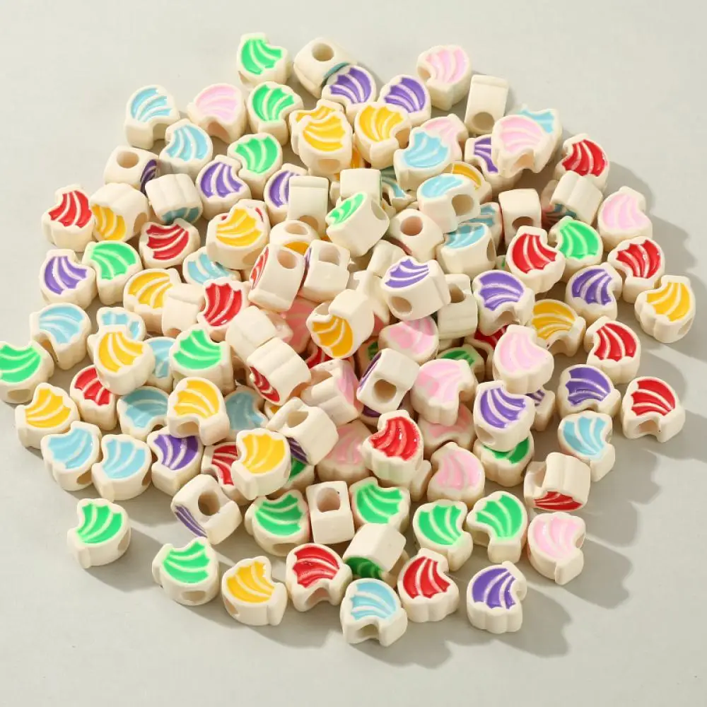 Акриловые бусины россыпью 11x12 мм 20 шт. разноцветные зеркальные для изготовления