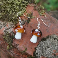 cute boho mushroom drop dangle earrings for women girl friends gift charm fashion jewelry accessories