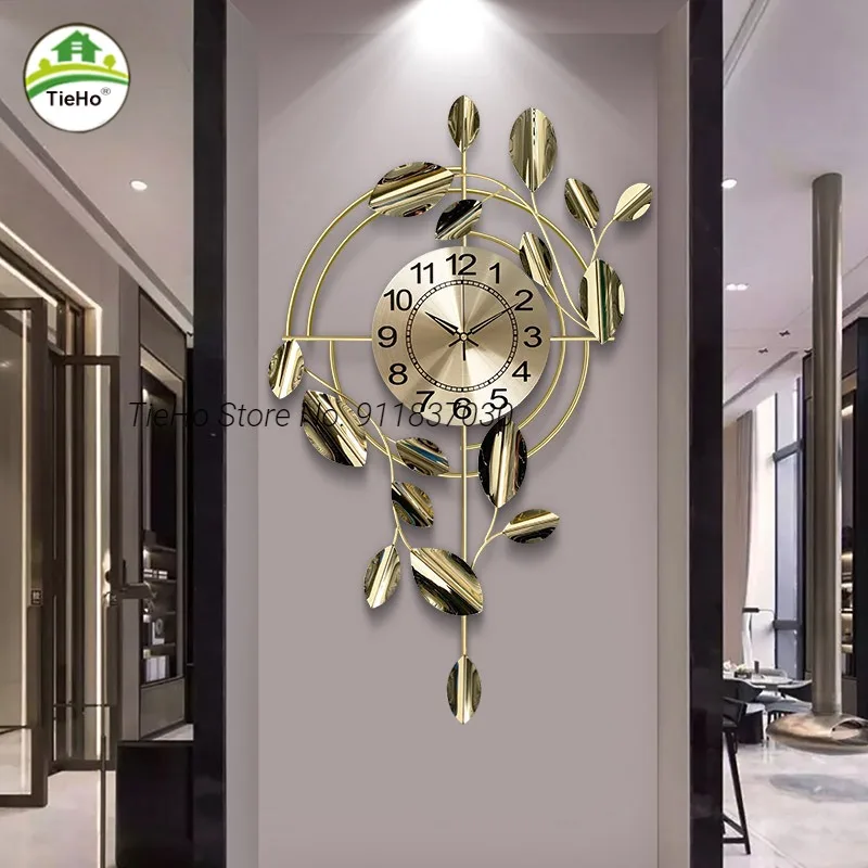 Nordic Luxury Art Decoration Clocks Living Room Home Fashion Creative Wall Clock Mute Clock Wall Decoration