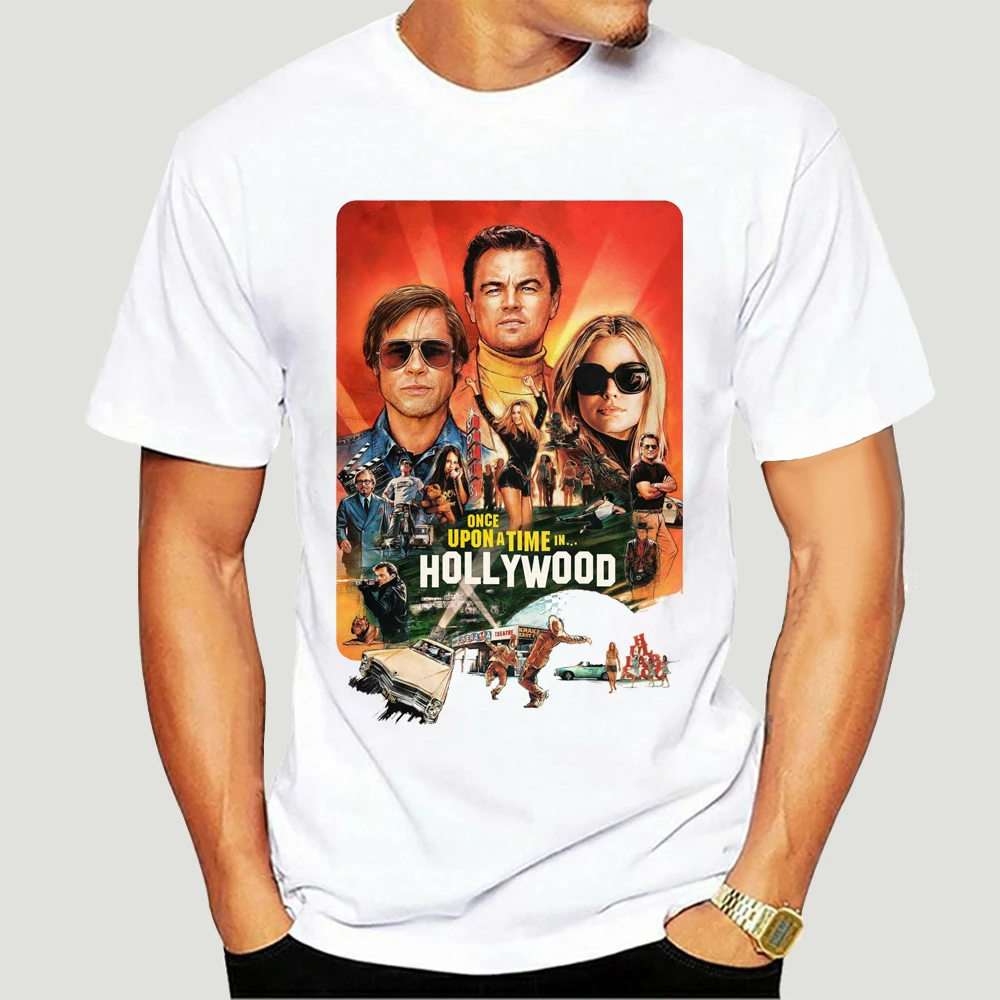 

New Once Upon A Time In Hollywood 2019 Shirt T-Shirt For Men 2019 Mens T Shirt Print Anti-Wrinkle Tshirt Men Original 6334X
