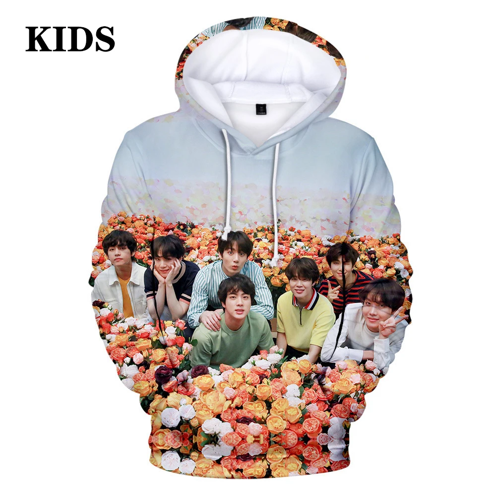 

2 to 13 years old Korean Kids Hoodie 3D Sweatshirts Women Men Fans Hoodie Female Harajuku Streetwear Personality K-pop Clothes