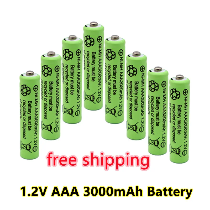 

100% NEW 1.2v NI-MH AAA Batteries 3000mAh Rechargeable nimh Battery 1.2V Ni-Mh aaa For Electric remote Control car Toy RC ues