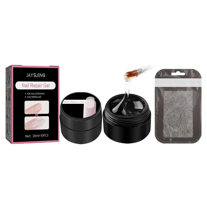 

Набор для ногтей из стекловолокна с защитой от трещин, магический набор для наращивания Шелкового волокна, набор для ухода за ногтями, волшебная форма для обертывания ногтей против трещин