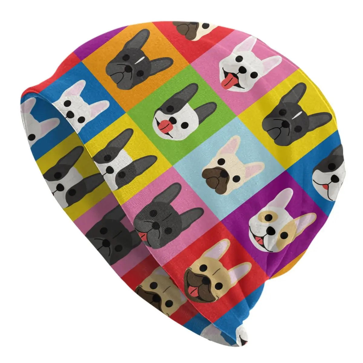 

French Bulldog Dog Bonnet Hats Knit Hat Hip Hop Outdoor Animal Skullies Beanies Hats Men's Women's Warm Multifunction Caps