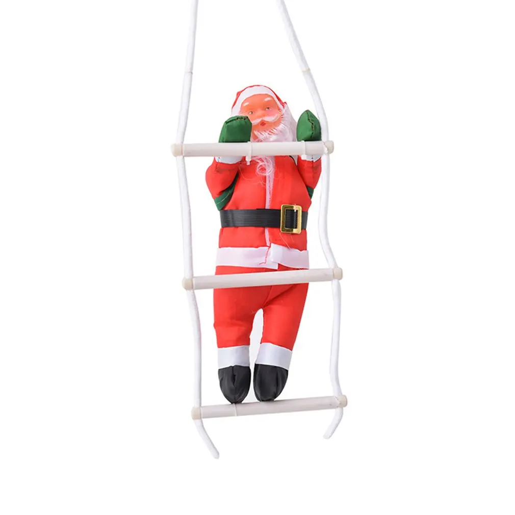 

Christmas Santa Claus Climbing Stairs On Rope Ladder Xmas Trees Hanging Ornaments Home Decor Gift for Christmas Decorations