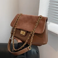 lc suede chain crossbody shoulder elegent ladies bags 2022 new trend vintage luxury designer large capacity handbags pu leather
