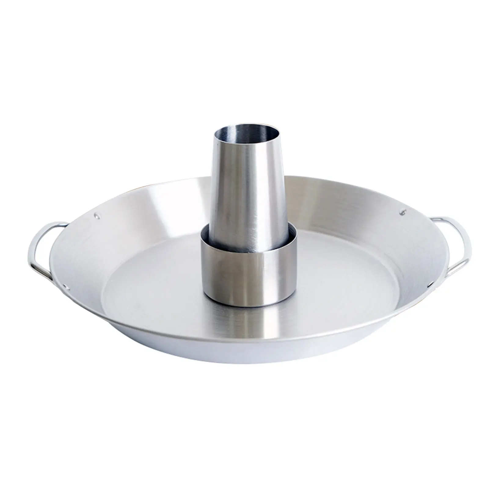 

12inch Accessories Pan Stainless Steel Beer Can Chicken Holder Easy Clean Grill Racks For Vegetables Round Roaster Cooker Stand