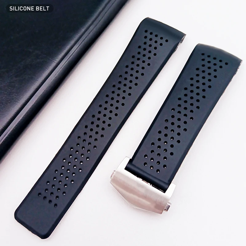 

Ремешок для часов, водонепроницаемый резиновый браслет для мужских часов, силиконовый браслет для CARRERA, 22 24 мм