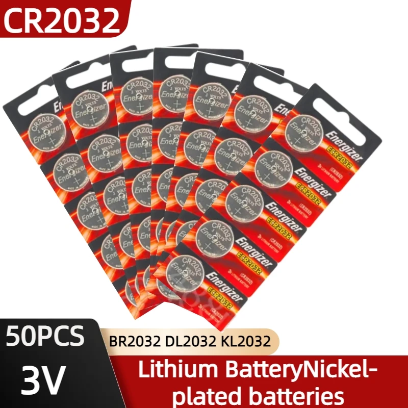

50PCS CR2032 Battery CR2032 3V Lithium Battery DL2032 BR2032 5004LC KL2032 SB-T15 Cell Coin for Watch Toy Calculator Control