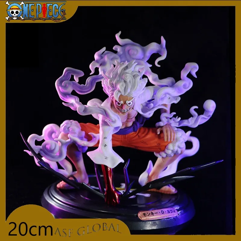 

Фигурка Ника Луффи, 15-20 см, экипировка 5: жевательная резинка, искусственные фрукты для мальчика, коллекционная кукла, аниме экшн-фигурка, праздничные подарки