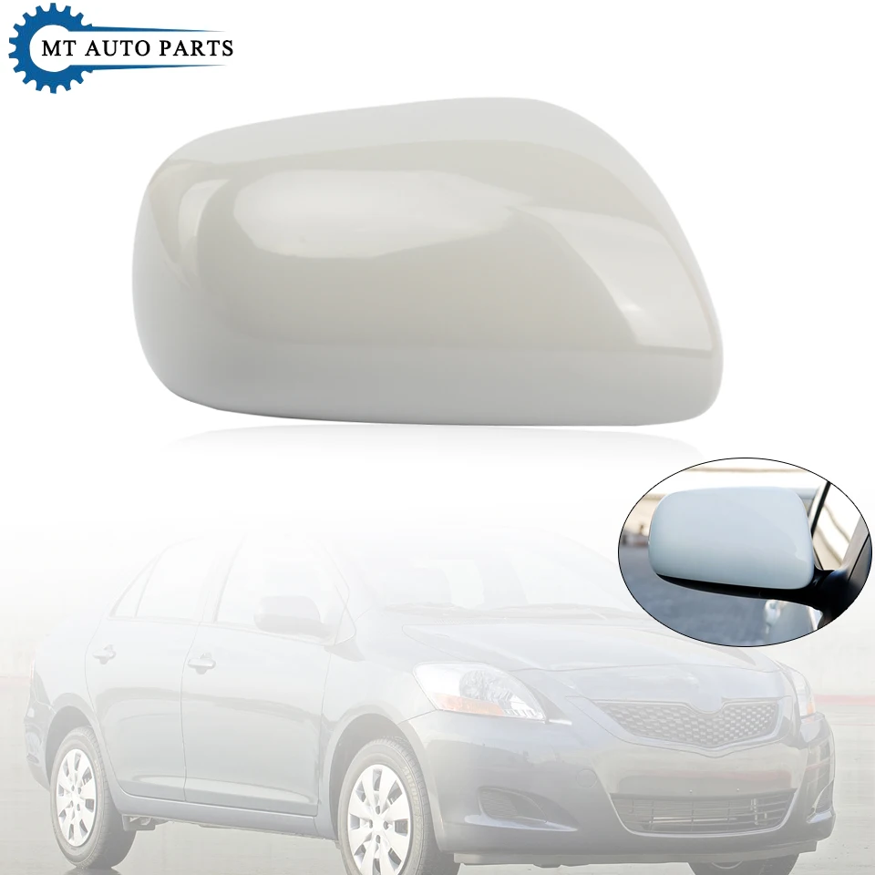 

MTAP For Toyota Vios P90 2008-2013 For Yaris Sedan Unpainted Wing Mirror Lid Outside Rearview Side Mirror Case Housing Cover
