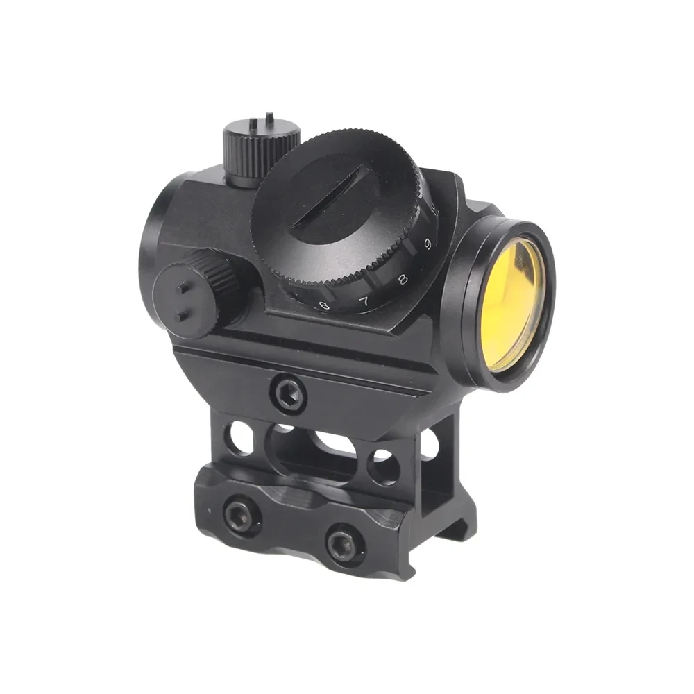 

20mm 1x20 RDS-25 Red Dot Sight 4 MOA Small Red Dot Gun Sight Rifle Scope with 1 inch Riser Mount Airsoft Hunting Accessory