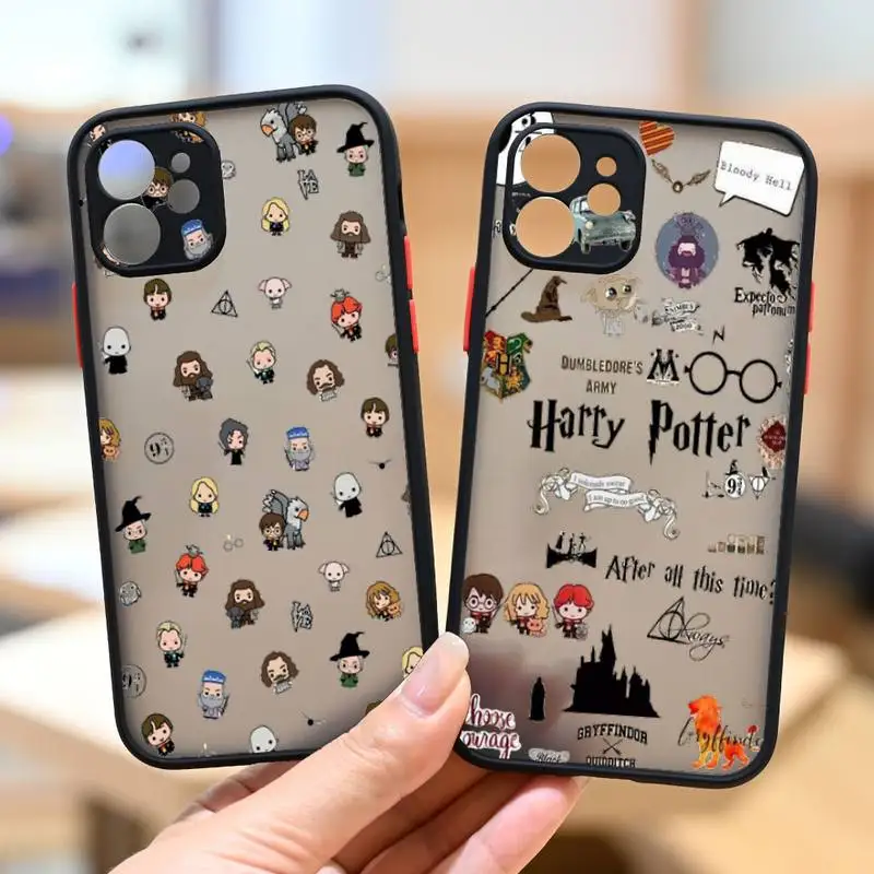 

Harries Potters Hogwarts Phone Case IPhone 12 11 13 14 Pro Max X XR XS SE2020 7 8 Plus Hard Shockproof Cover Case