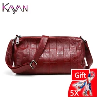 100 genuine leather shoulder versatile women crossbody bag vintage female sling bag double layer zipper bag for ladies