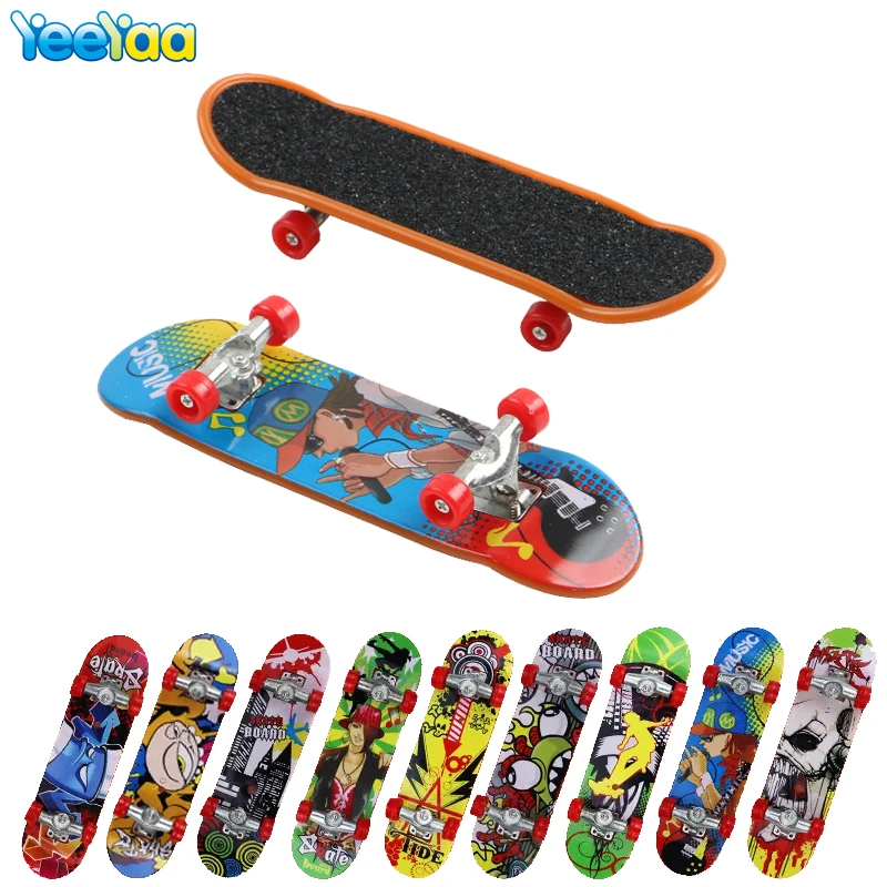 

6-10pcs Mini Professional Fingerboard Skate Board Toy Cool Skateboards Creative Sports Plastic Fingertip Toys For Adult And Kids