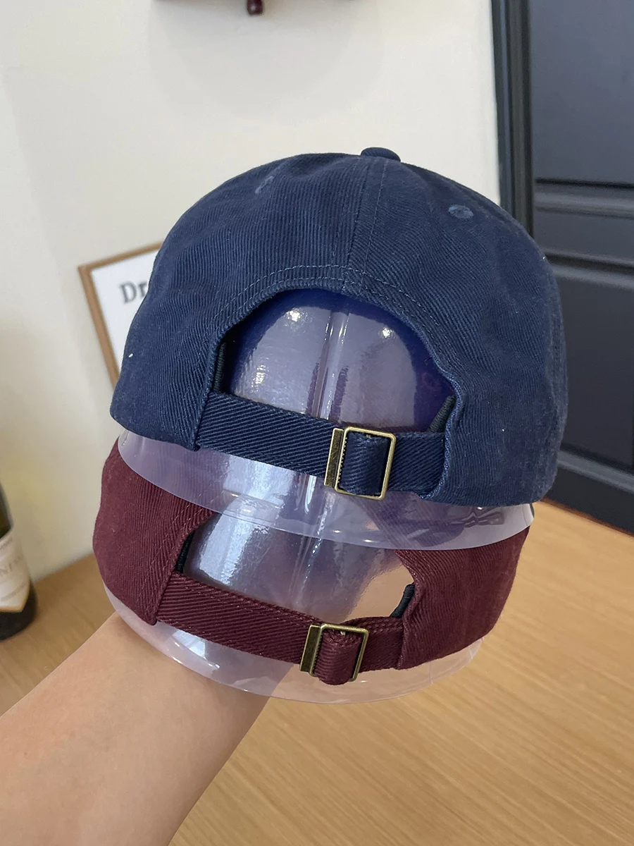 Осень и зима Новая большая бейсболка с вышивкой букв для пары Глубокий верх