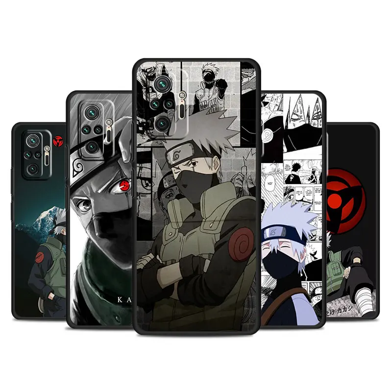

Cell Phone Case For Xiaomi Redmi Note 11 10 9S 11T 11S 8 7 9 Pro 9A 9C K40 K50 10C 8T Black Funda Cover Blood Wheel Eye Kakashis