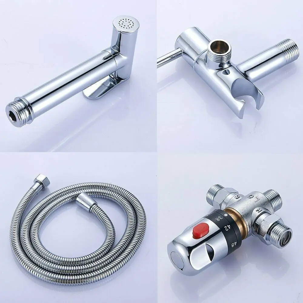

Hose Bathroom Sprayer Toilet Bidet Shower Head Bidet Spray Shower Kit Thermostatic Mixer Stainless Steel Valve Bidet