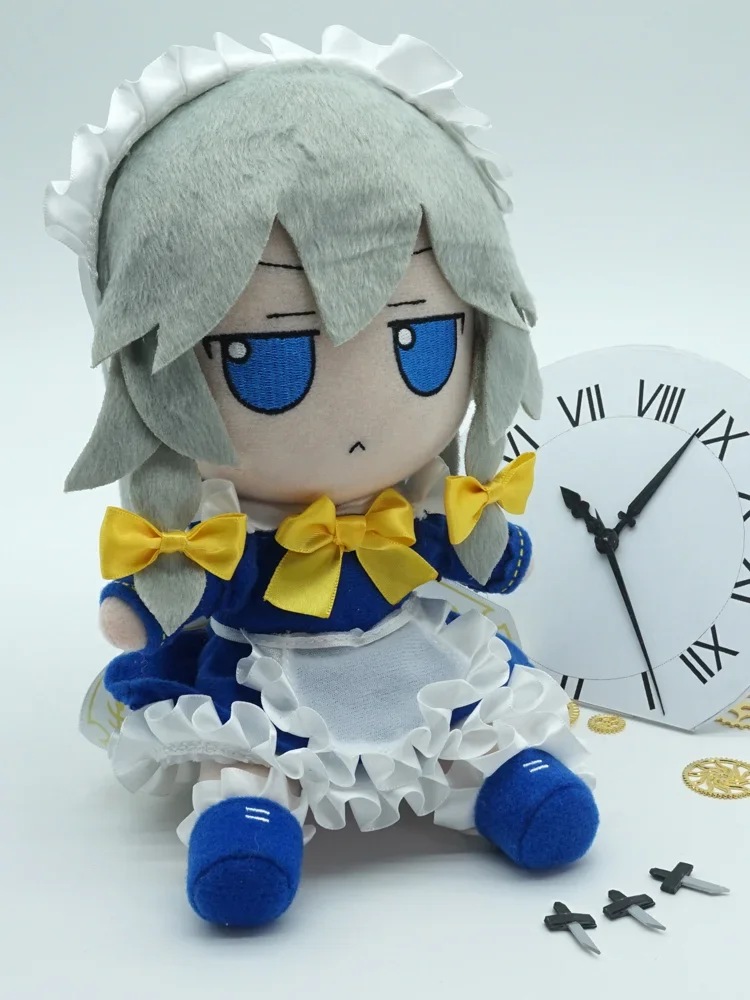 20 см аниме проект TouHou Косплей Izayoi Sakuya Fumo Милый Мягкий мультяшный наряд плюшевая