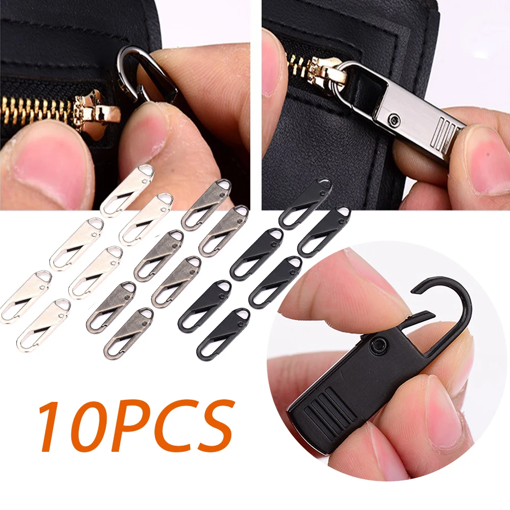 

10 шт., набор Съемных металлических насадок на молнии