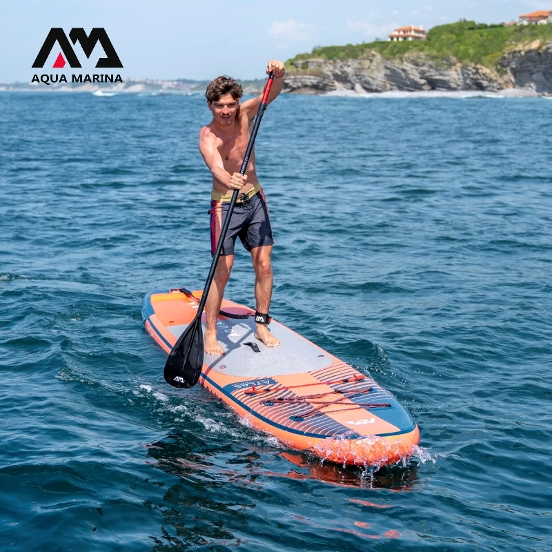 

2023 New AQUA MARINA ATLAS 366*86*15cm inflatable surfboard stand up paddle board surfing water sport sup board dinghy raft