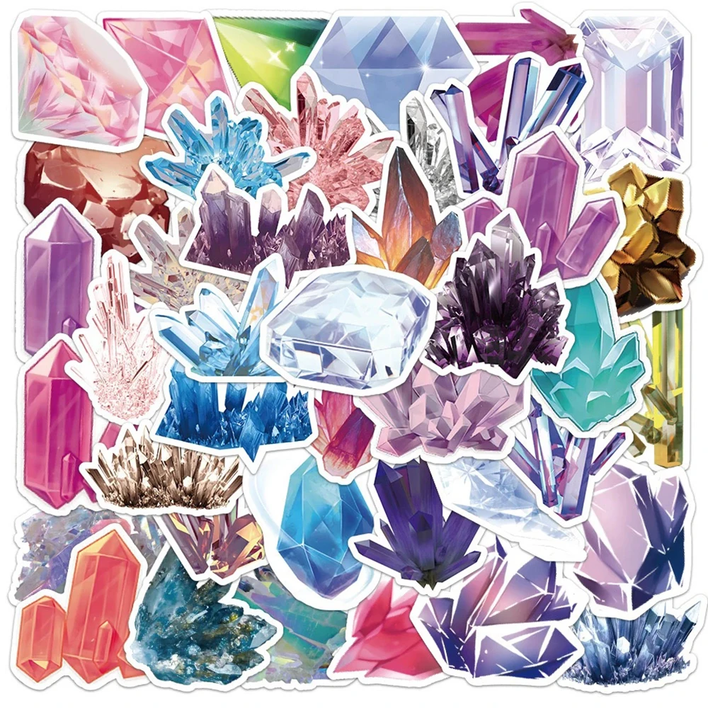

10/30/60pcs Ins Style Crystal Stickers Aesthetics Graffiti Decal Diary Scrapbooking Laptop Skateboard Suitcase Sticker for Girls