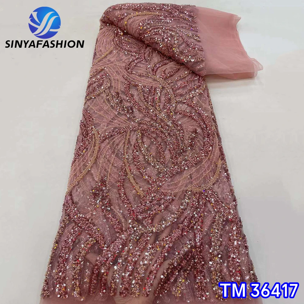 Строгая африканская ткань высокого качества красные серебряные французские