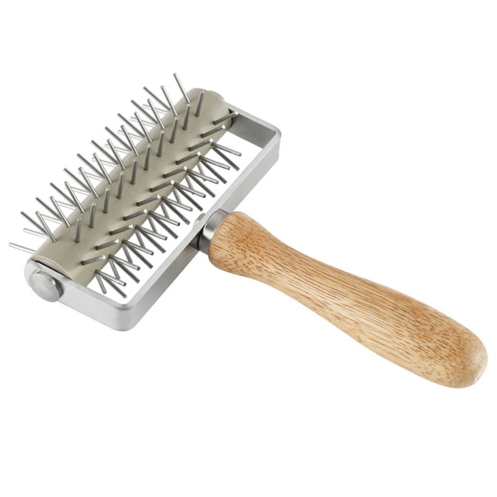 

Pizza Rolling Pin Puncher Stainless Steel Wheel Pizza Pastry Dough Pie Roller Embossing Craft Baking For Cooking Baking Tool