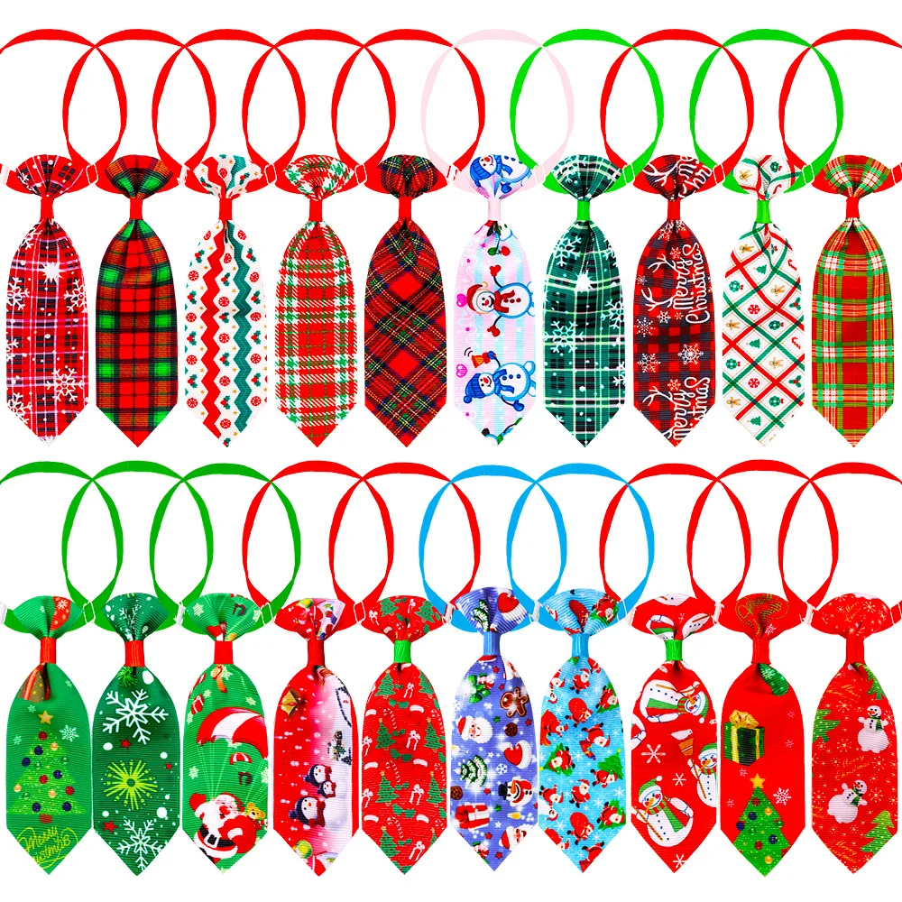 

50/100PS Christmas Dog Grooming Small Dog Cat Neckties Bow Tie Xmas Pet Supplies Samll Dog Bowties Collar Pets Dogs Accessories