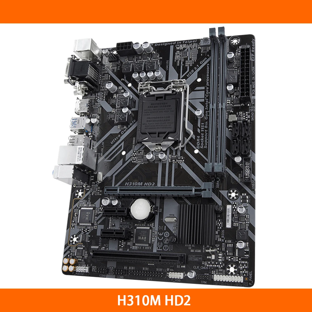 

Для Gigabyte H310M HD2 Micro ATX LGA1151 H310 2 * DDR4 Слоты DIMM 32 Гб 4 * SATA 3,0 порты настольная материнская плата Высокое качество Быстрая доставка