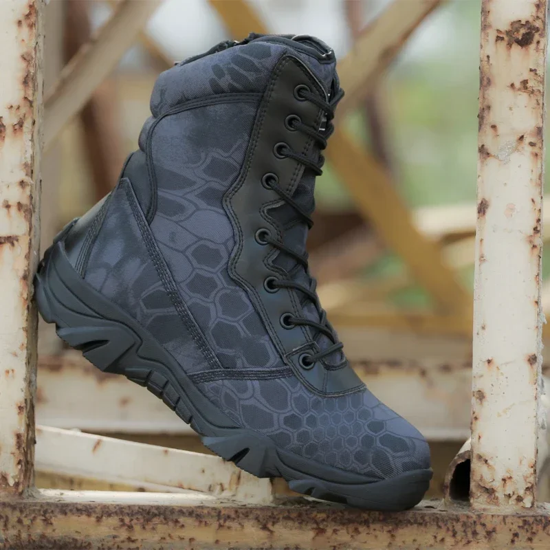 Мужские охотничьи тактические ботинки осенне-зимние водонепроницаемые кожаные