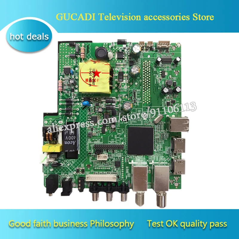 For Motherboard 3663LSA.801E supports DVB-T2 DVB-S2 DC12V good working |
