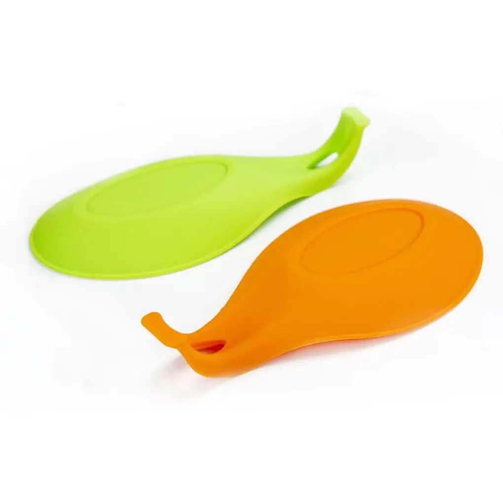 

Silicone Insulation Spoon Rest Heat Resistant Pot Holder Placemat Food Grade Coaster Tray Spoon Pad Mat Kitchen Accessories