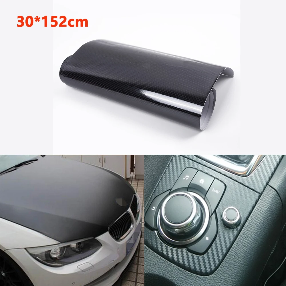

30x152cm High Glossy 5D Carbon Fiber Wrapping Vinyl Film Motorcycle Tablet Stickers And Decals Auto Accessories Car Styling
