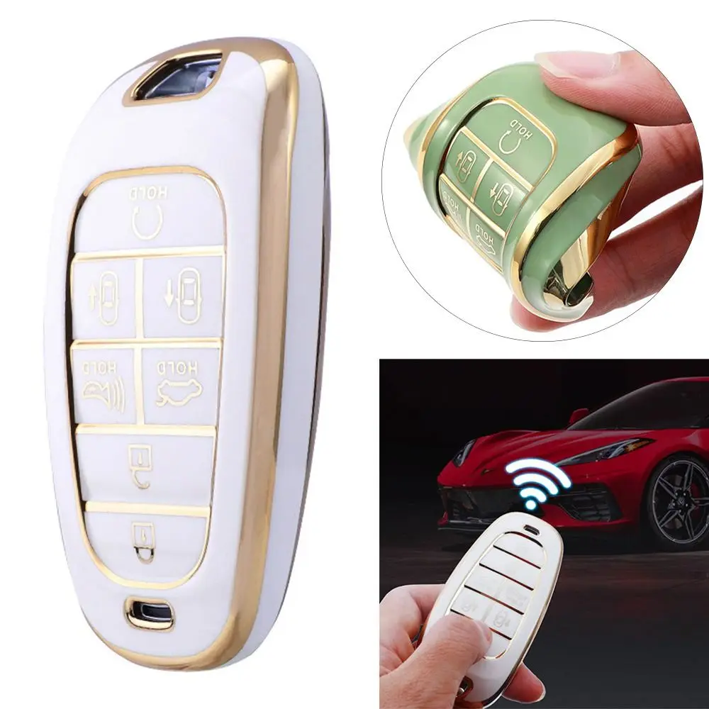 

Удаленный ключ от Пномпеня, яркий ударопрочный чехол из ТПУ для автомобильного ключа, 4 ключа, Водонепроницаемый Автомобильный ключ для автомобиля Sonata/Hyundai