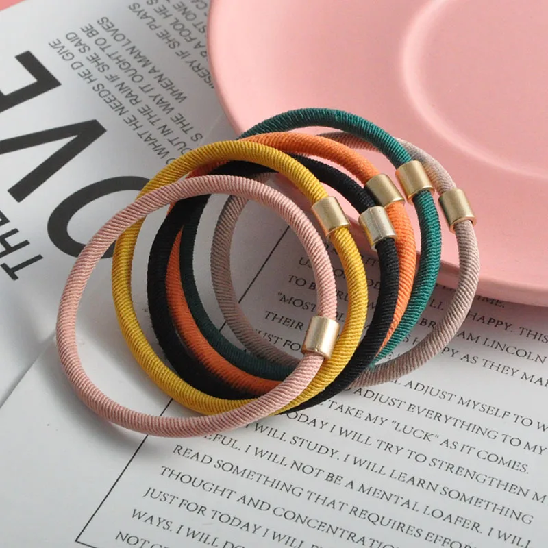 

20 шт., разноцветные эластичные резинки для волос в Корейском стиле