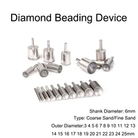 1pc shank diameter 6mm coarse sand diamond beading device outer diameter 20 25mm for grinding and polishing of beads