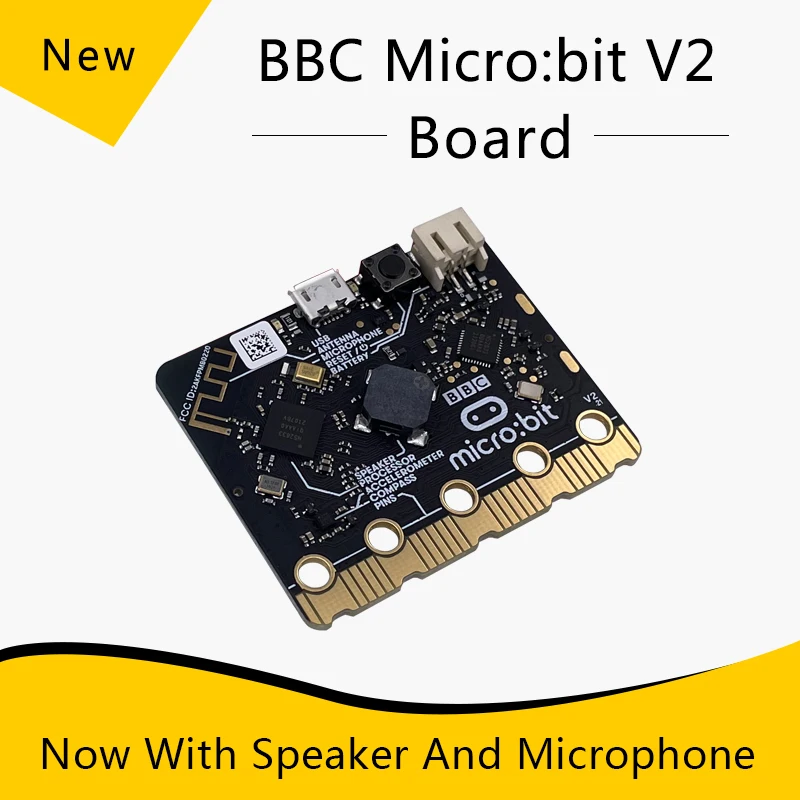 

BBC Micro:Bit V2 обновленный процессор емкостный сенсорный датчик встроенный микрофон для динамика BLE 5.0 Светодиодный индикатор для детей