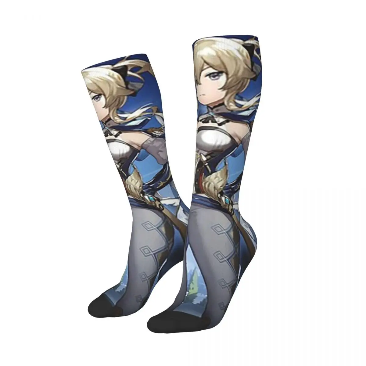Diluc And Jean Genshin Impact Ragnvindr Носки в стиле аниме Чулки Харадзюку Всесезонные длинные