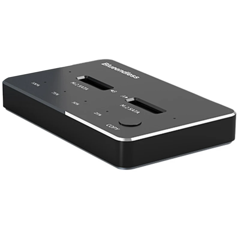 

USB External Box Enclosure Case USB 3.1 M.2 Dual-Bay SSD Enclosure Dock Station Offline Clone Reader