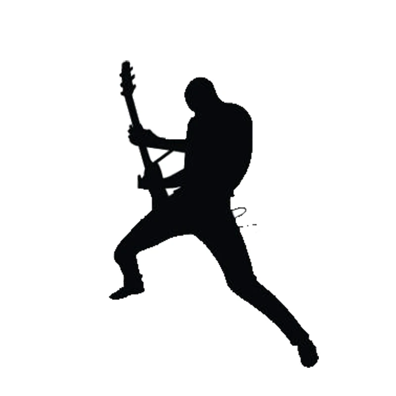 

Interesting Personalized Rock Guitarist Engine Cover Decor Car Stickers Stylish Motorcycle Vinyl Decals Black PVC15x10cm