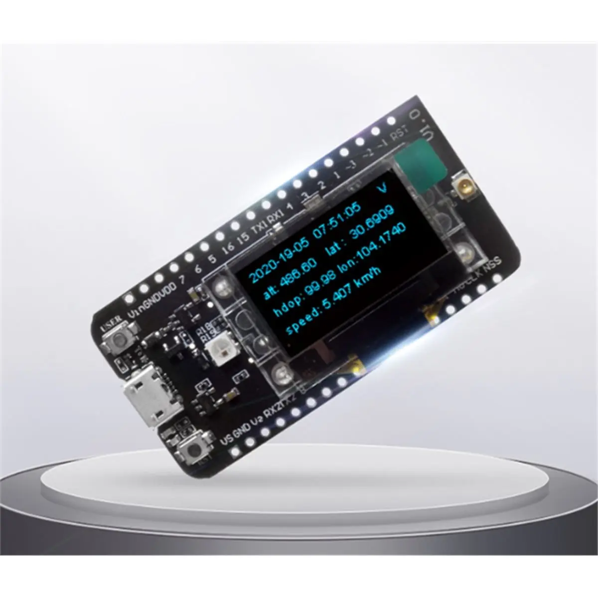 Фото Модуль LoRa GPS (A96Z) LoRaWAN -AB02S, плата разработки 868 МГц/915 МГц с OLED-дисплеем 0,96 дюйма для IoT №3