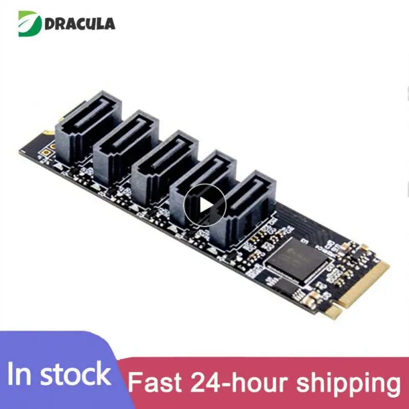 

Jmb585 Adapter Pci Express M.2 Key M Riser 5 Ports High-quality Controller For Pc Laptop Sata3.0 Expansion Card M.2 To Ngff New