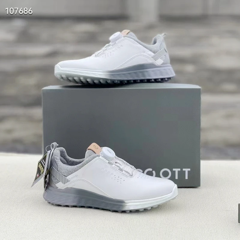 Women's Golf Shoes Brand Shoes BOA Knobs Leather Waterproof Anti-Skid Comfortable Sorts Shoes Walking Shoes Sports Women Shoes