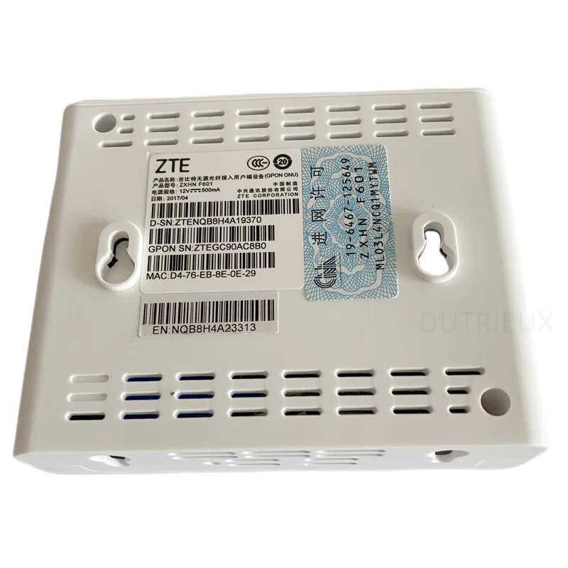 ZXHN F601 10pcs Gpon Onu F601 Epon Ont F401 1GE Wlan upc 3.0 or 4.0 home network equipment Ftth easy to use Router Free shipping