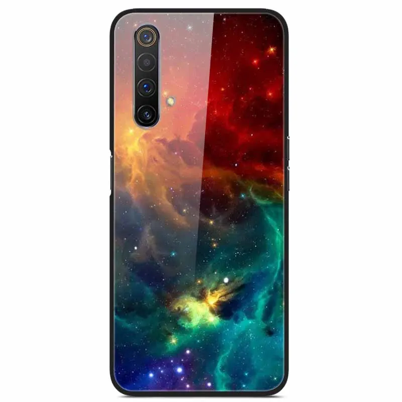 Для Realme X3 Superzoom Чехол из закаленного стекла Starry Marble Жесткая задняя крышка для OPPO